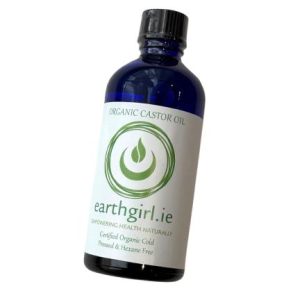 100ml Organic Cold Pressed Castor Oil Blue Glass Bottle