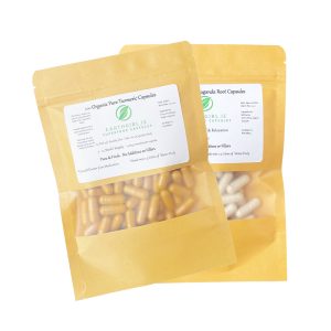 1 pack Organic Ashwagandha + 1 pack Organic Turmeric & Black Pepper Capsules